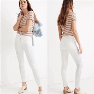 🩶🤍 Madewell 9” Mid-Rise Skinny Jeans: Button-Through Edition 🤍🩶